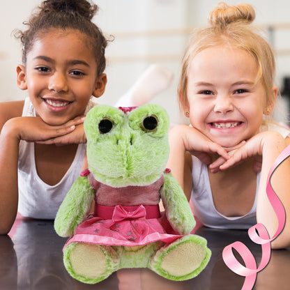 SUPER-SOFT PLUSH - SITTING FROG BALLERINA