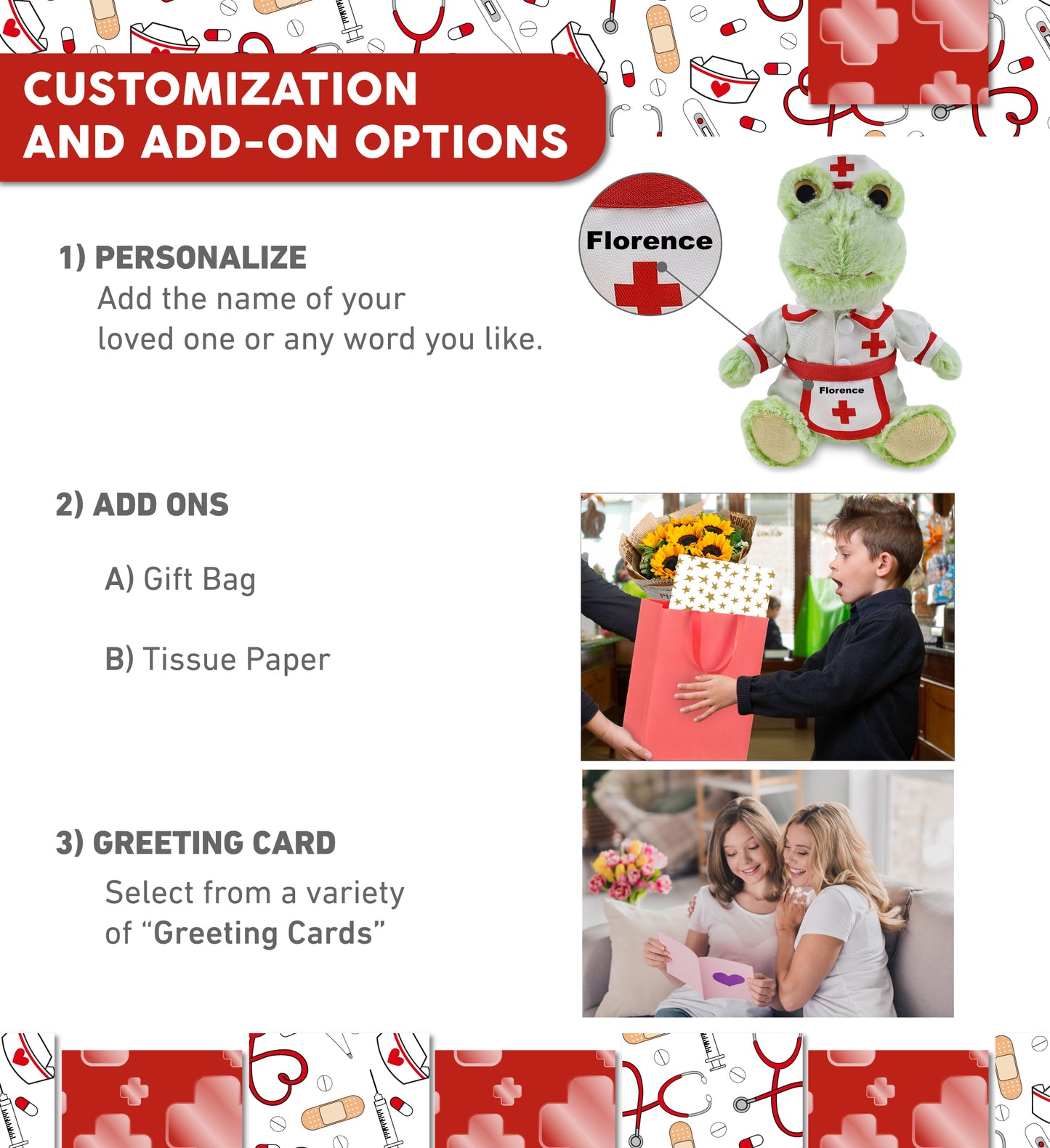 SUPER-SOFT PLUSH - SITTING FROG With NURSE Dress-Up