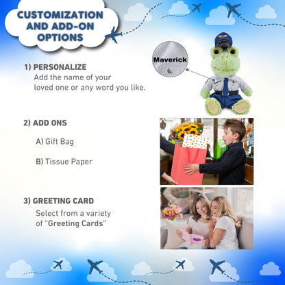 SUPER-SOFT PLUSH - SITTING FROG WITH PILOT DRESS UP