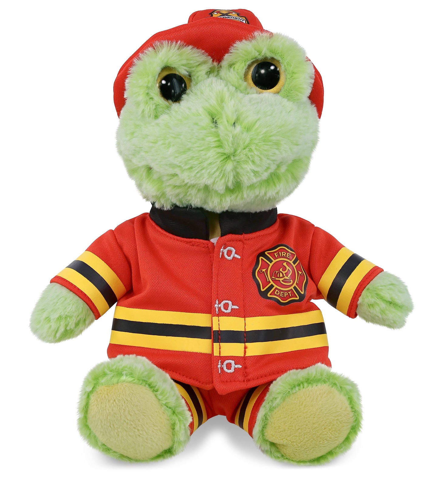 PLUSH FIREMAN - SUPER-SOFT PLUSH - SITTING FROG