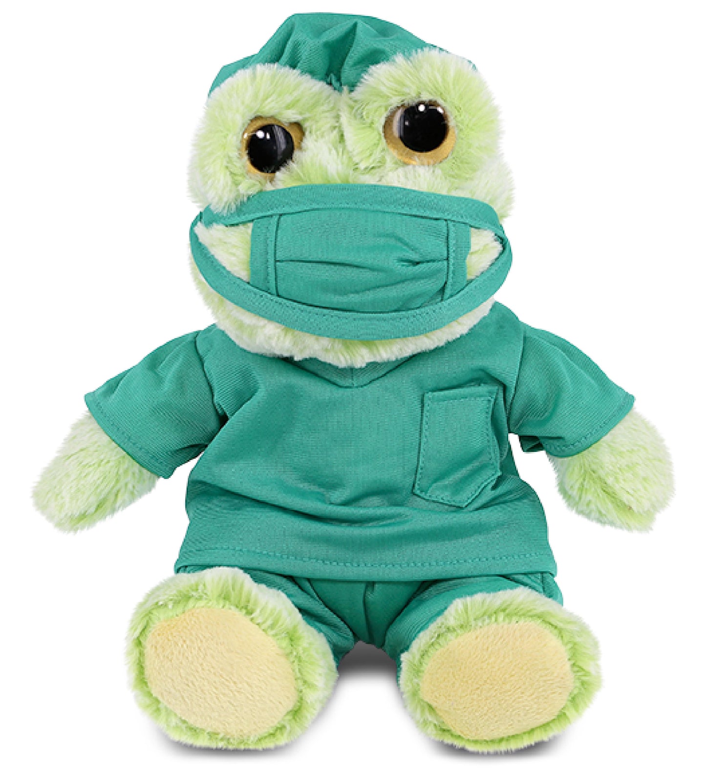 PLUSH DOCTOR - SUPER-SOFT PLUSH - SITTING FROG