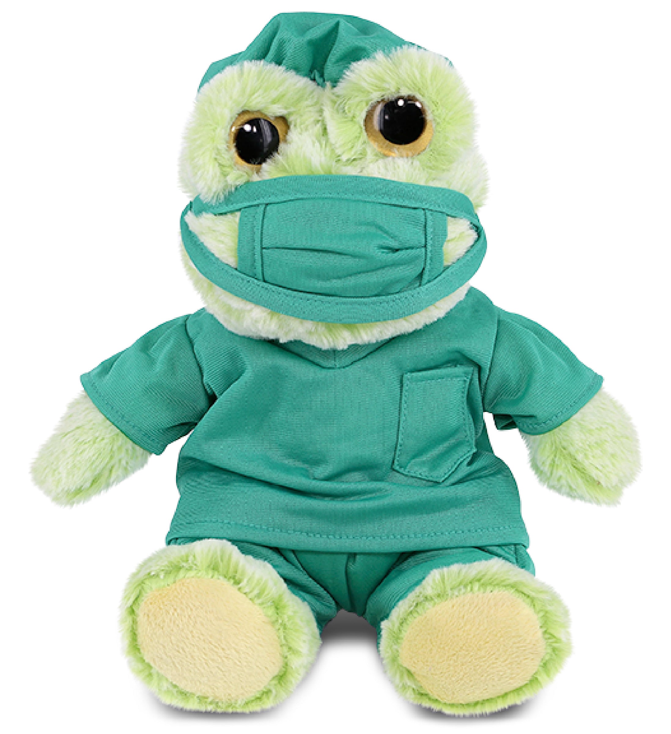 PLUSH DOCTOR - SUPER-SOFT PLUSH - SITTING FROG