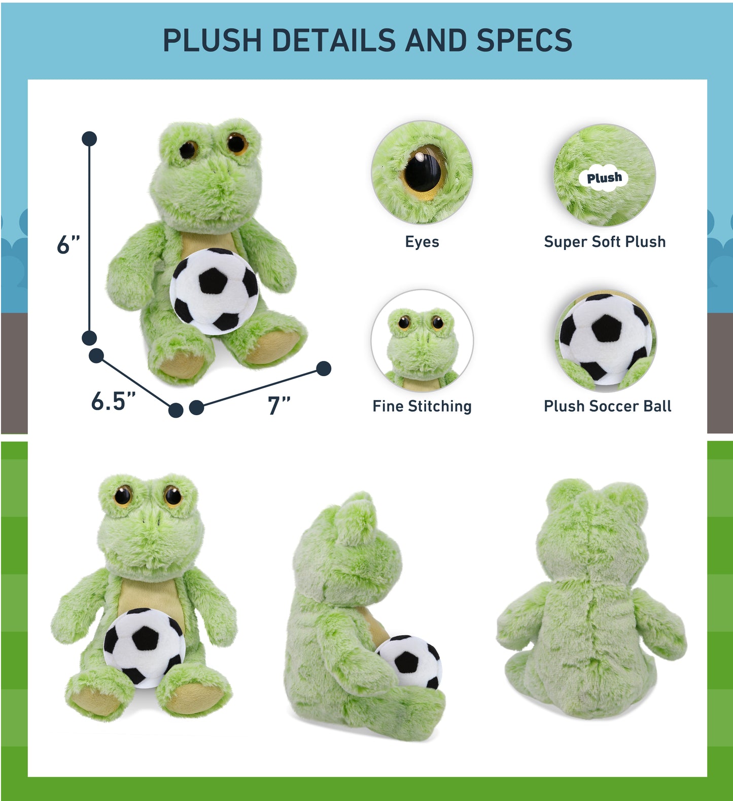 SUPER-SOFT PLUSH - SITTING FROG