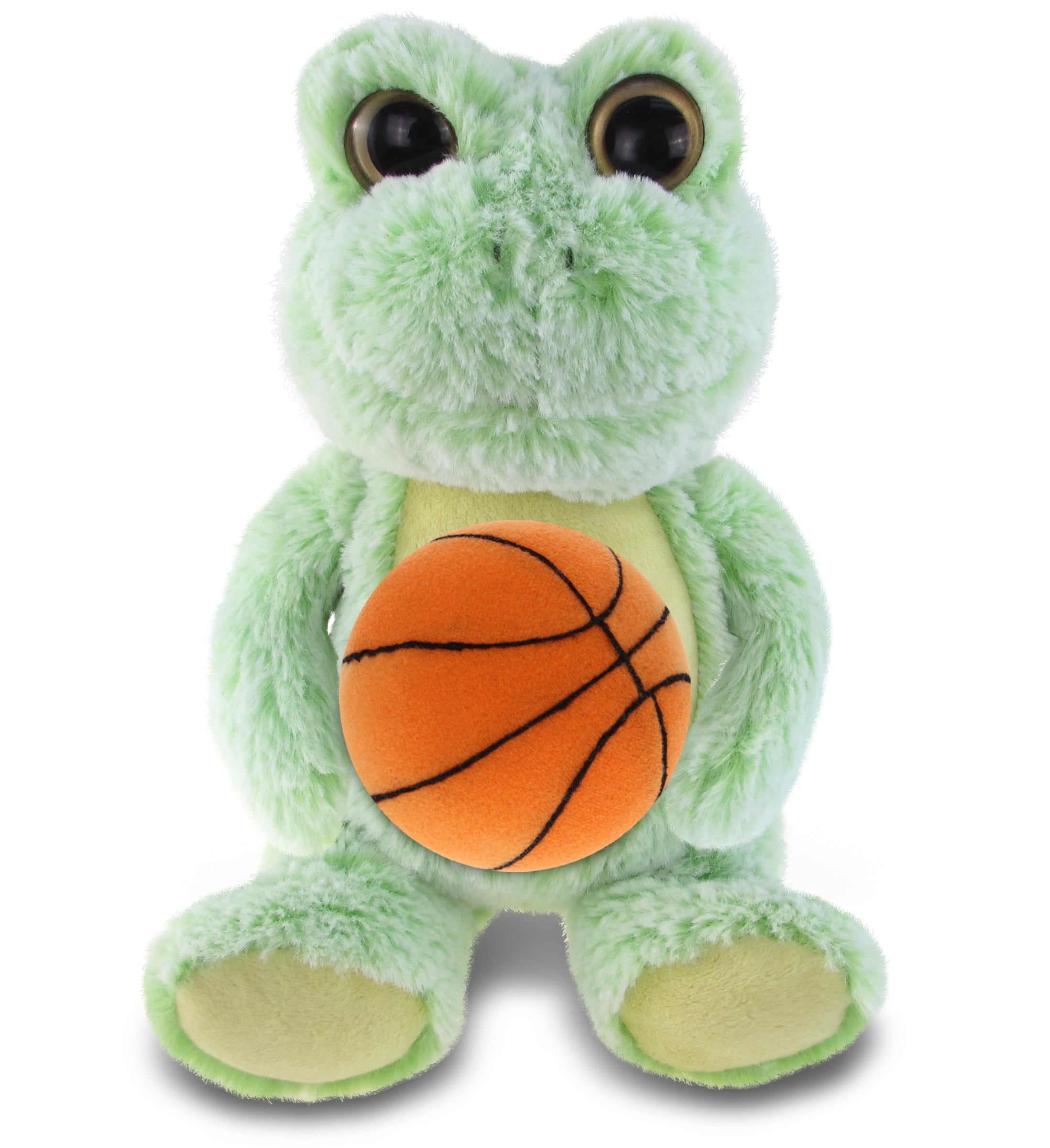 PLUSH BASKETBALL - SUPER-SOFT PLUSH - SITTING FROG