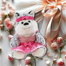 SUPER-SOFT PLUSH - SITTING HUSKY WITH BALLERINA DRESS UP