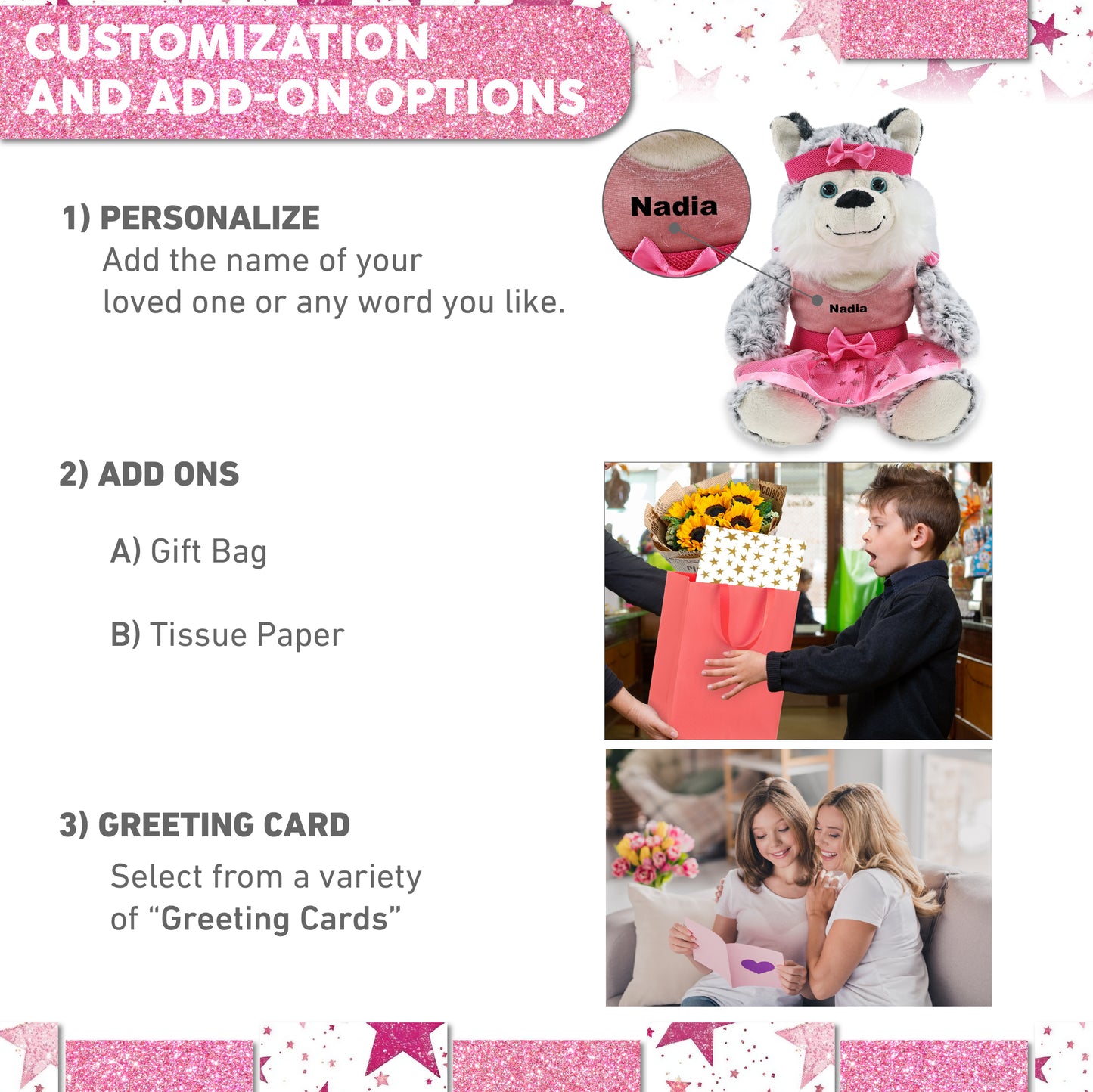 SUPER-SOFT PLUSH - SITTING HUSKY WITH BALLERINA DRESS UP