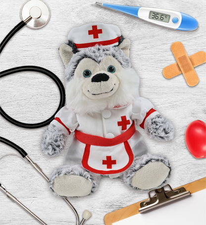 SUPER-SOFT PLUSH - SITTING HUSKY NURSE