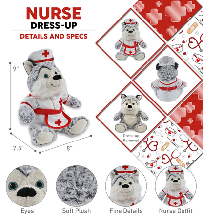 SUPER-SOFT PLUSH - SITTING HUSKY NURSE
