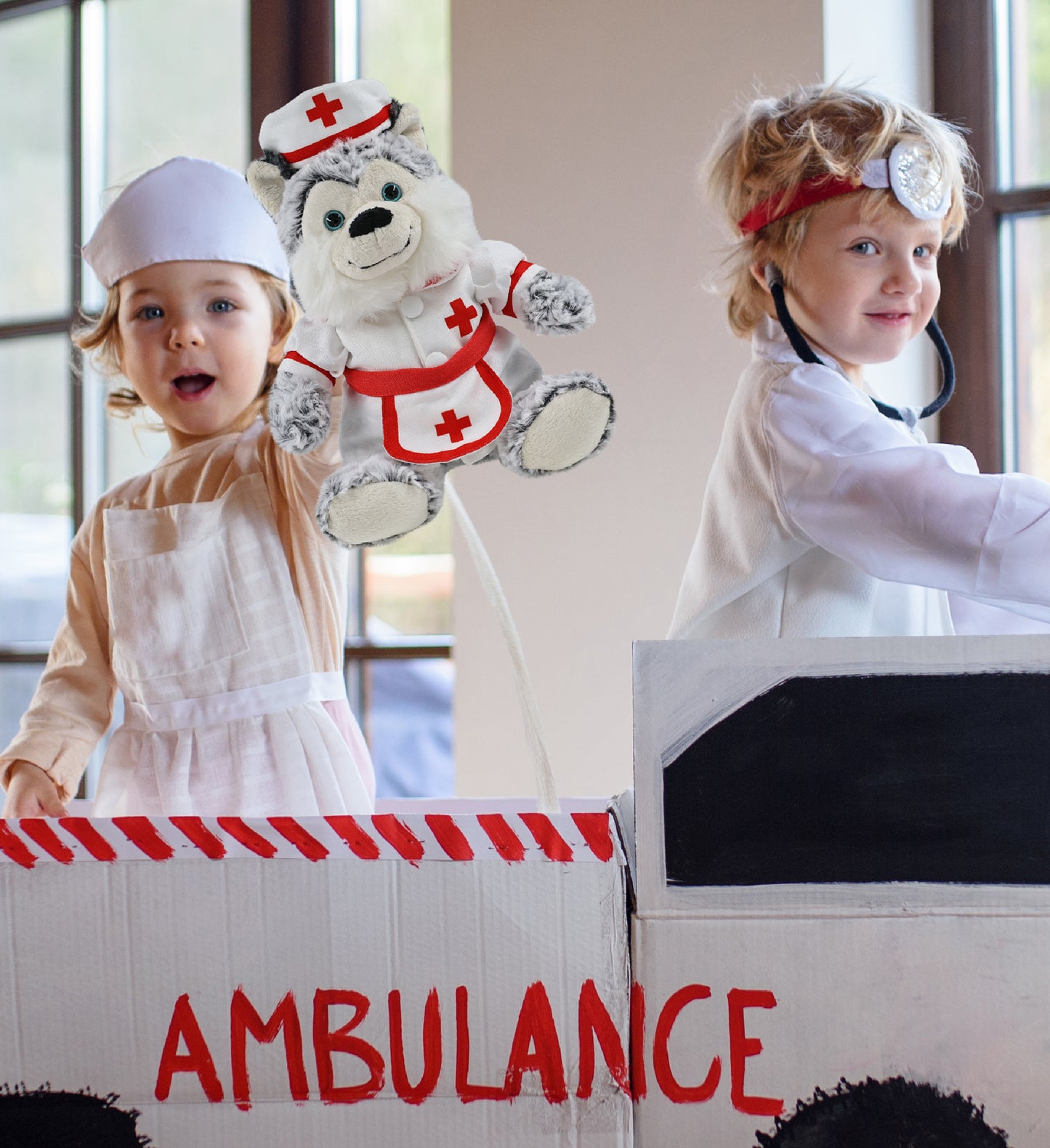 SUPER-SOFT PLUSH - SITTING HUSKY NURSE