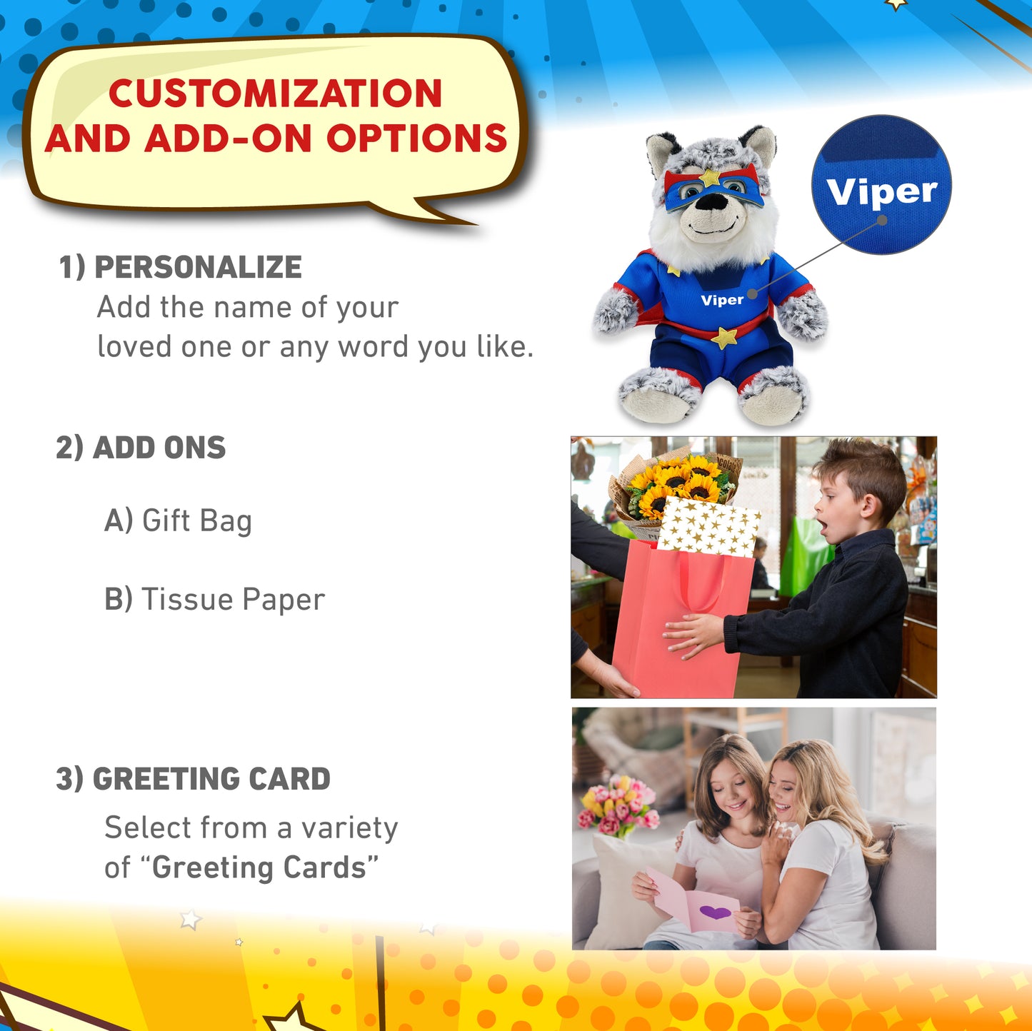 SUPER-SOFT PLUSH - SITTING HUSKY With SUPER HERO Dress Up