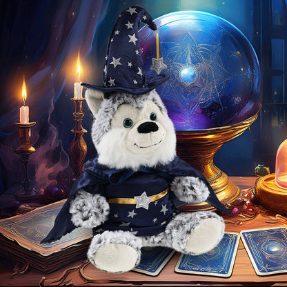 SUPER-SOFT PLUSH - SITTING HUSKY WIZARD