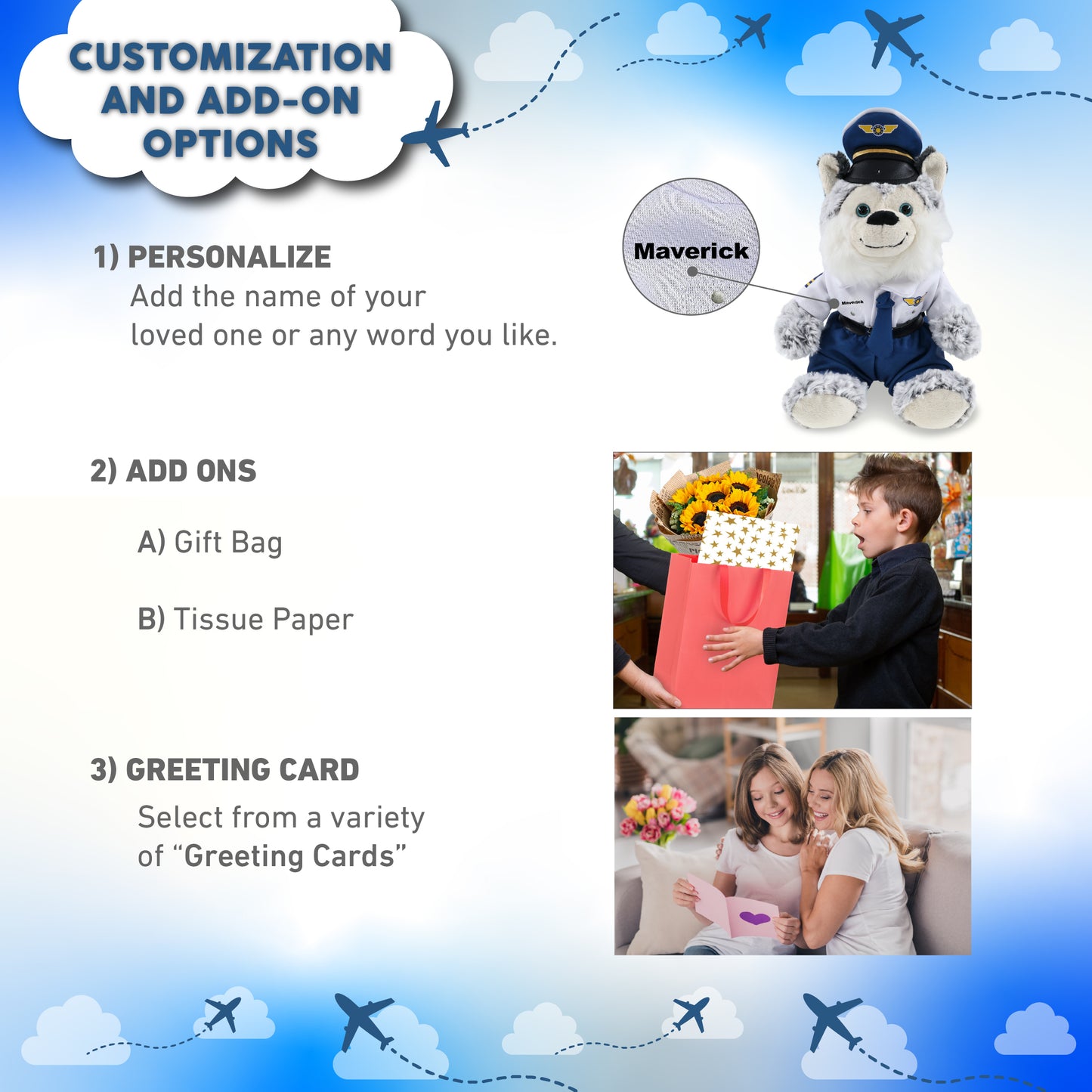 SUPER-SOFT PLUSH - SITTING HUSKY PILOT DRESS UP