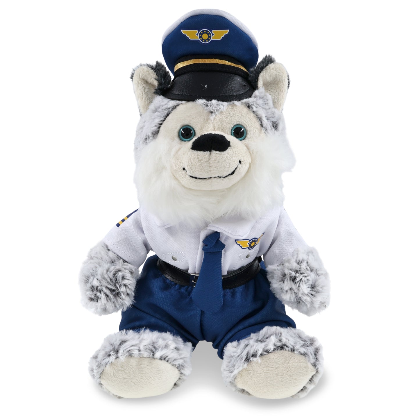 SUPER-SOFT PLUSH - SITTING HUSKY PILOT DRESS UP