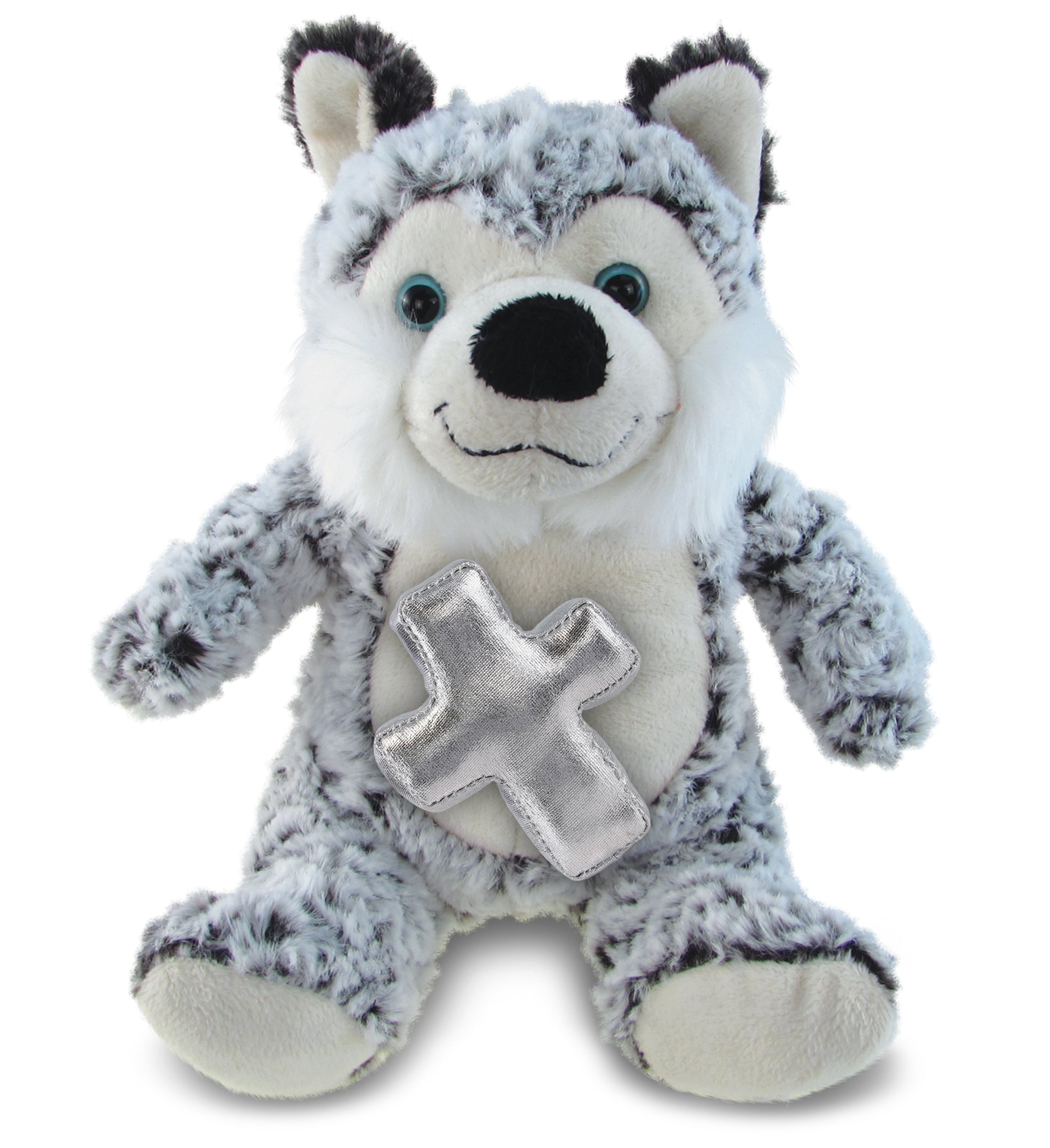 PLUSH CROSS - SUPER-SOFT PLUSH - SITTING HUSKY