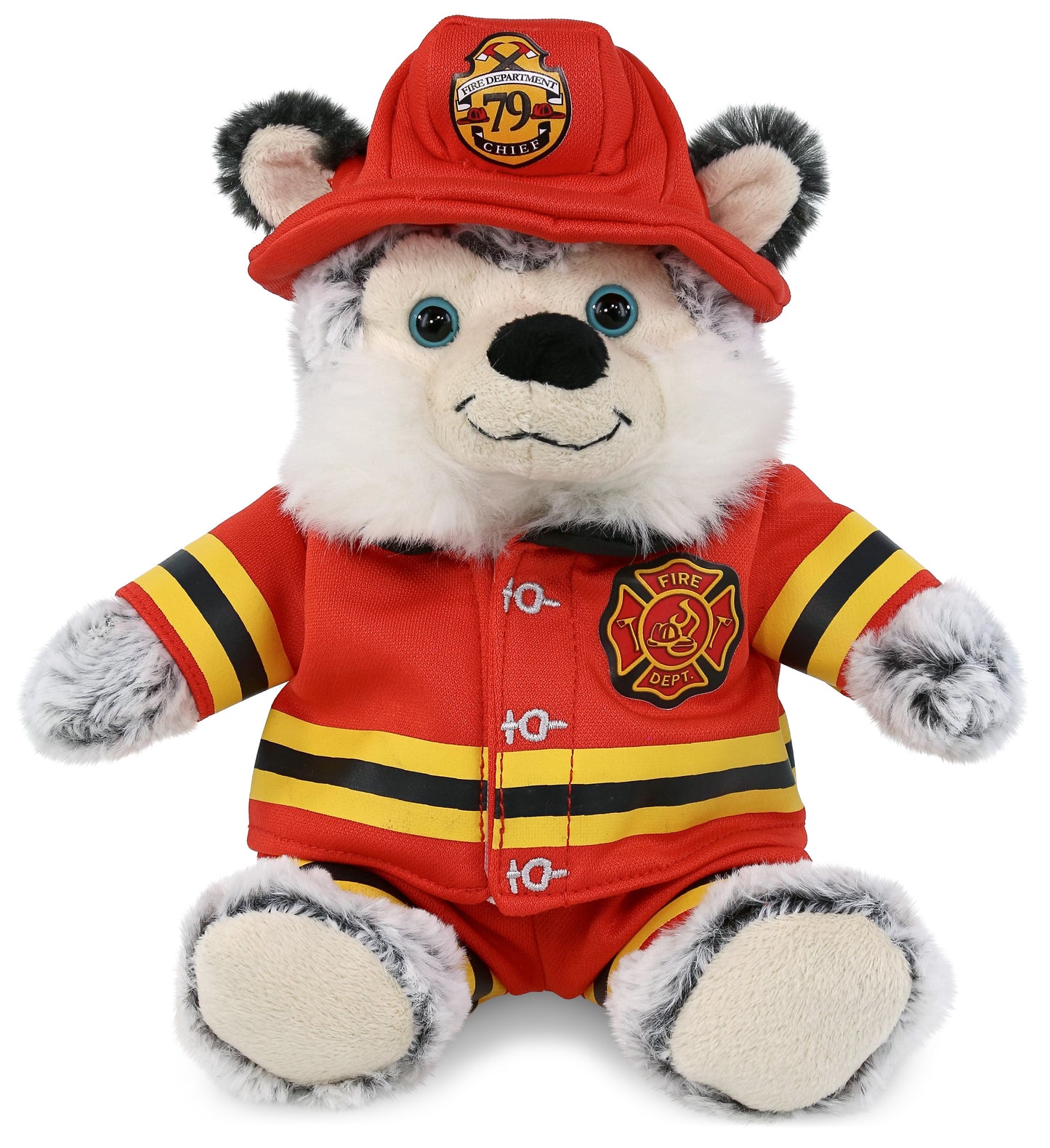 PLUSH FIREMAN - SUPER-SOFT PLUSH - SITTING HUSKY