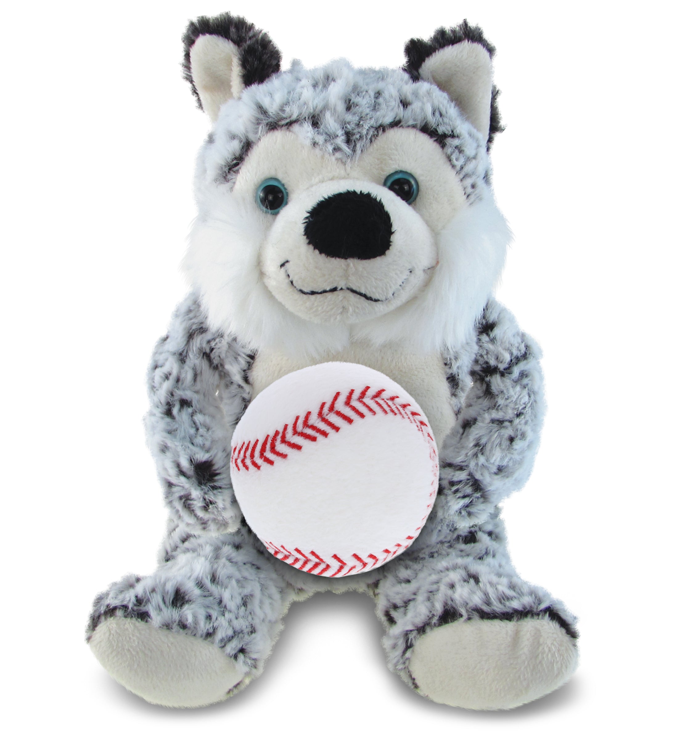 PLUSH BASEBALL - SUPER-SOFT PLUSH - SITTING HUSKY