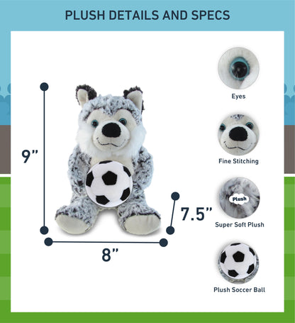 SUPER-SOFT PLUSH - SITTING HUSKY