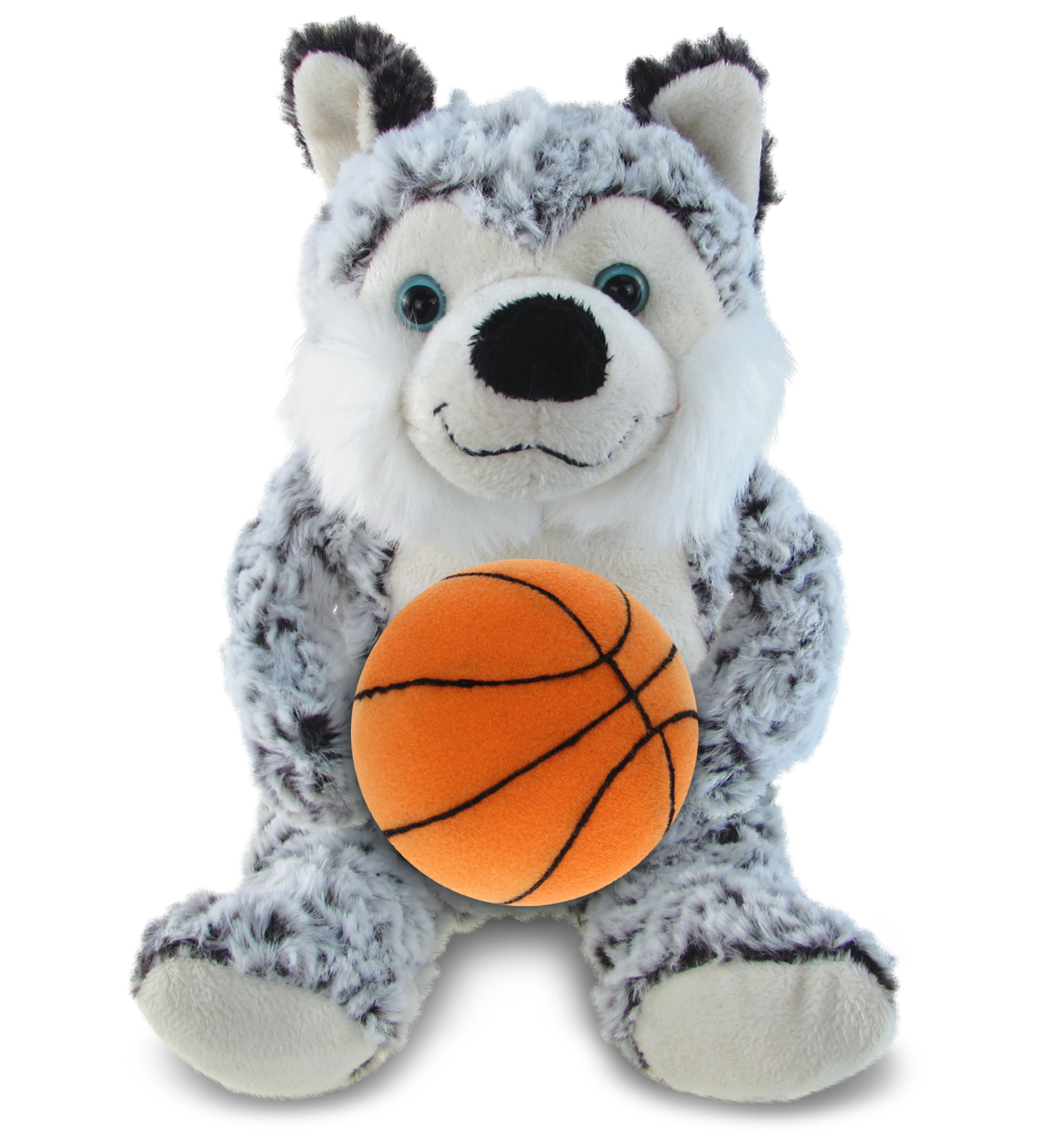 PLUSH BASKETBALL - SUPER-SOFT PLUSH - SITTING HUSKY