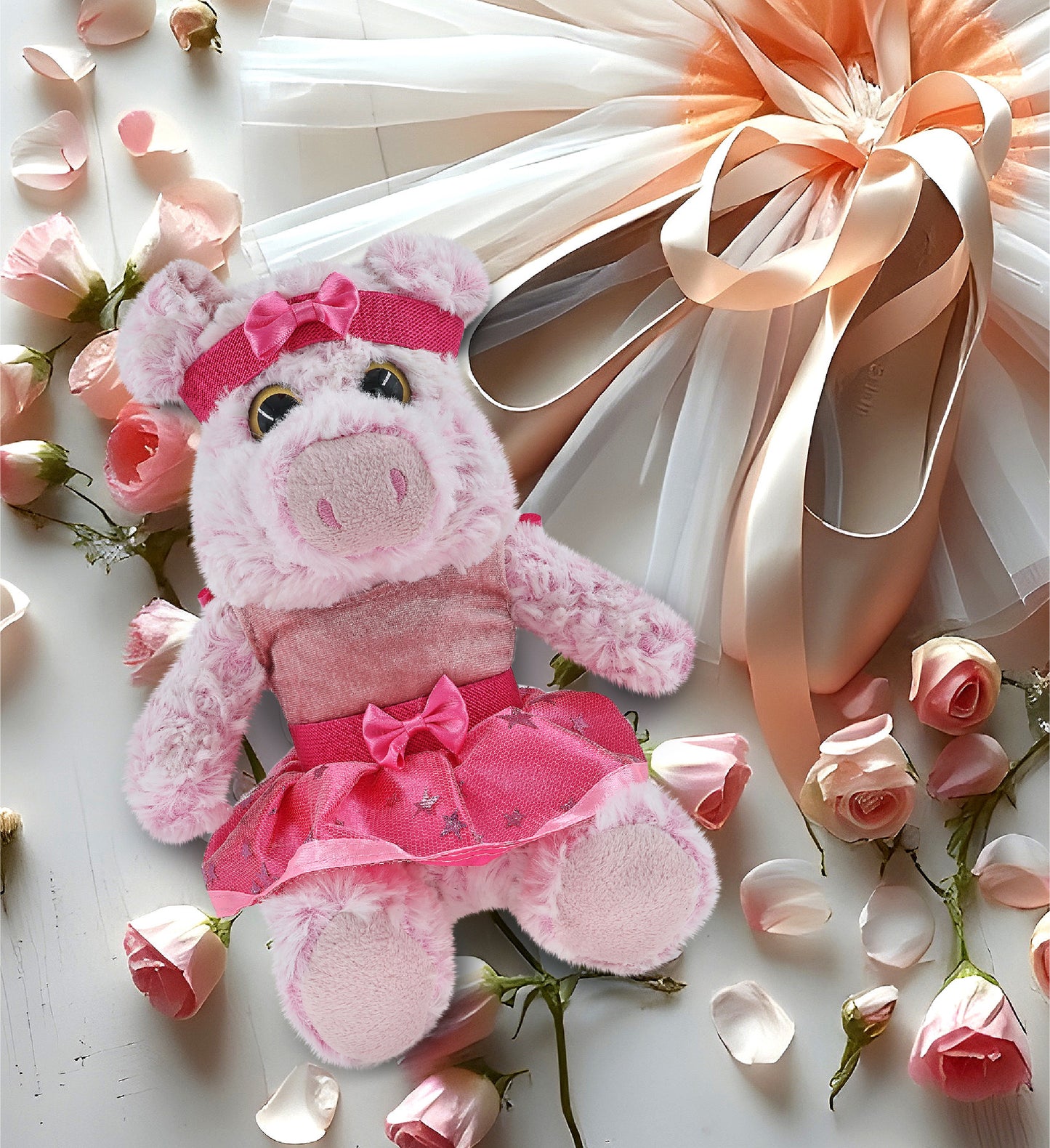 SUPER-SOFT PLUSH - SITTING PIG Ballerina