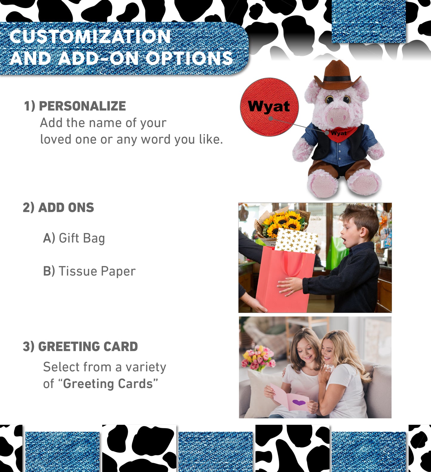 SUPER-SOFT PLUSH - SITTING PIG COWBOY DRESS UP