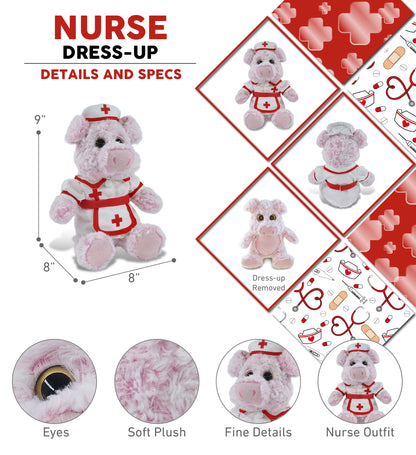 SUPER-SOFT PLUSH - SITTING PIG NURSE DRESS UP