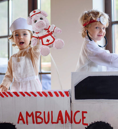 SUPER-SOFT PLUSH - SITTING PIG NURSE DRESS UP