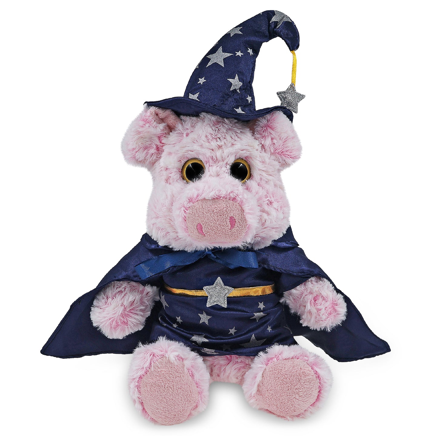 SUPER-SOFT PLUSH - SITTING PIG WITH WIZARD DRESS UP