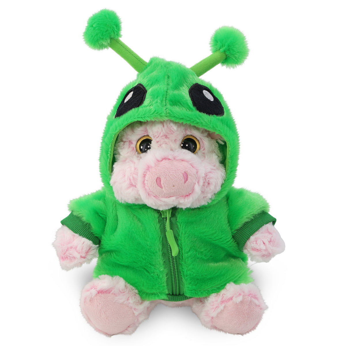 SUPER-SOFT PLUSH - SITTING PIG WITH ALIEN SWEATER