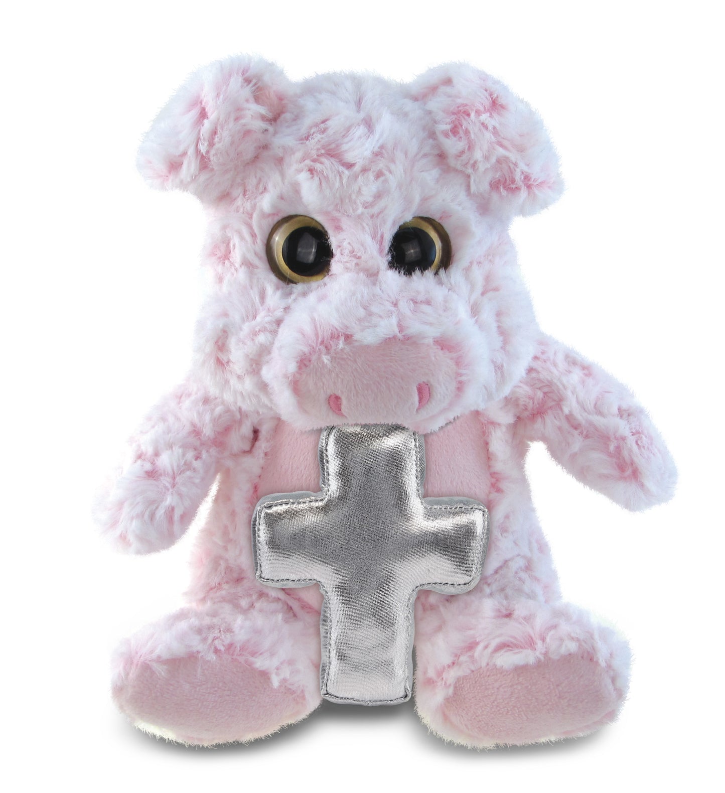 PLUSH CROSS - SUPER-SOFT PLUSH - SITTING PIG
