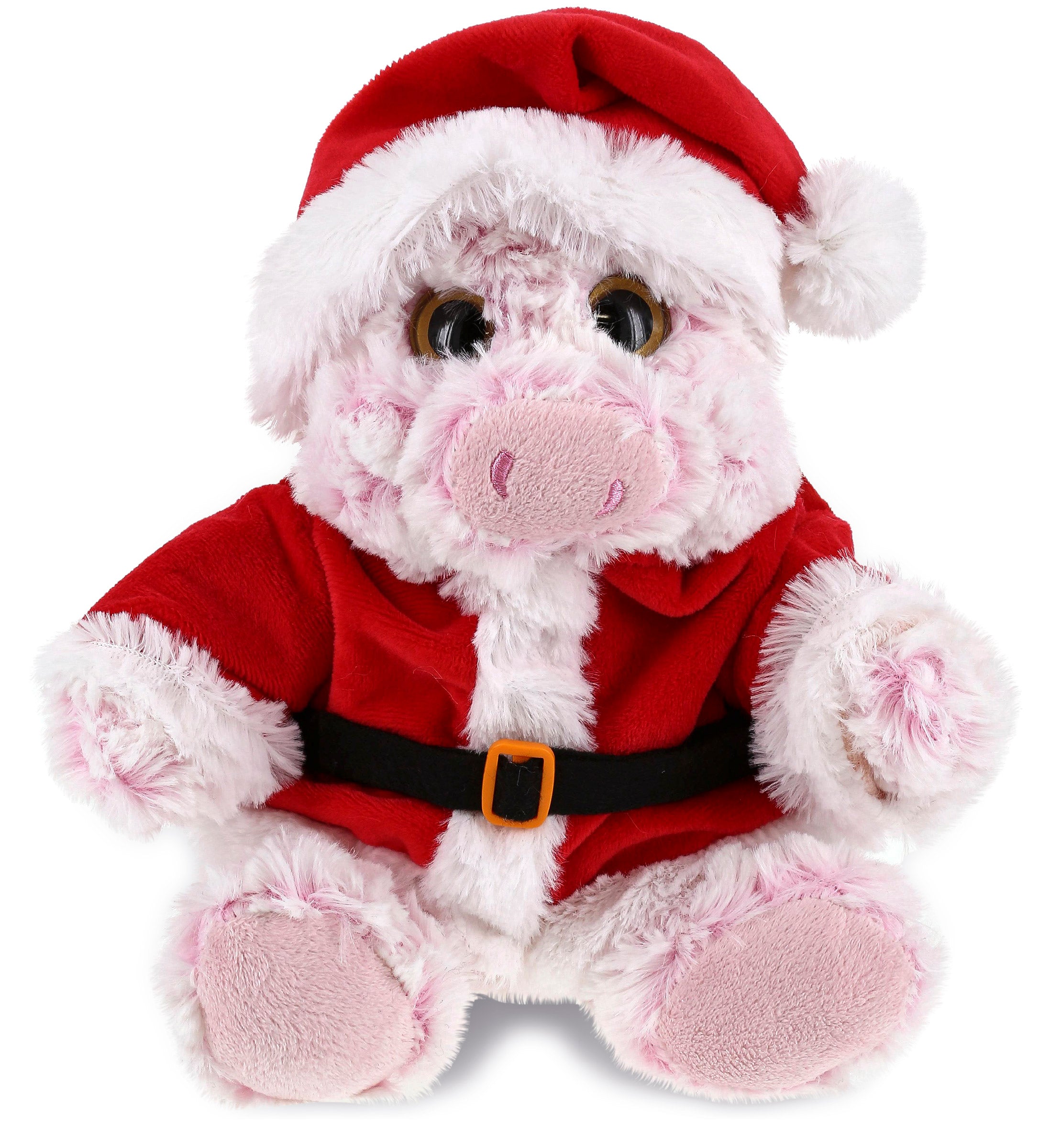 PLUSH SANTA - SUPER-SOFT PLUSH - SITTING PIG