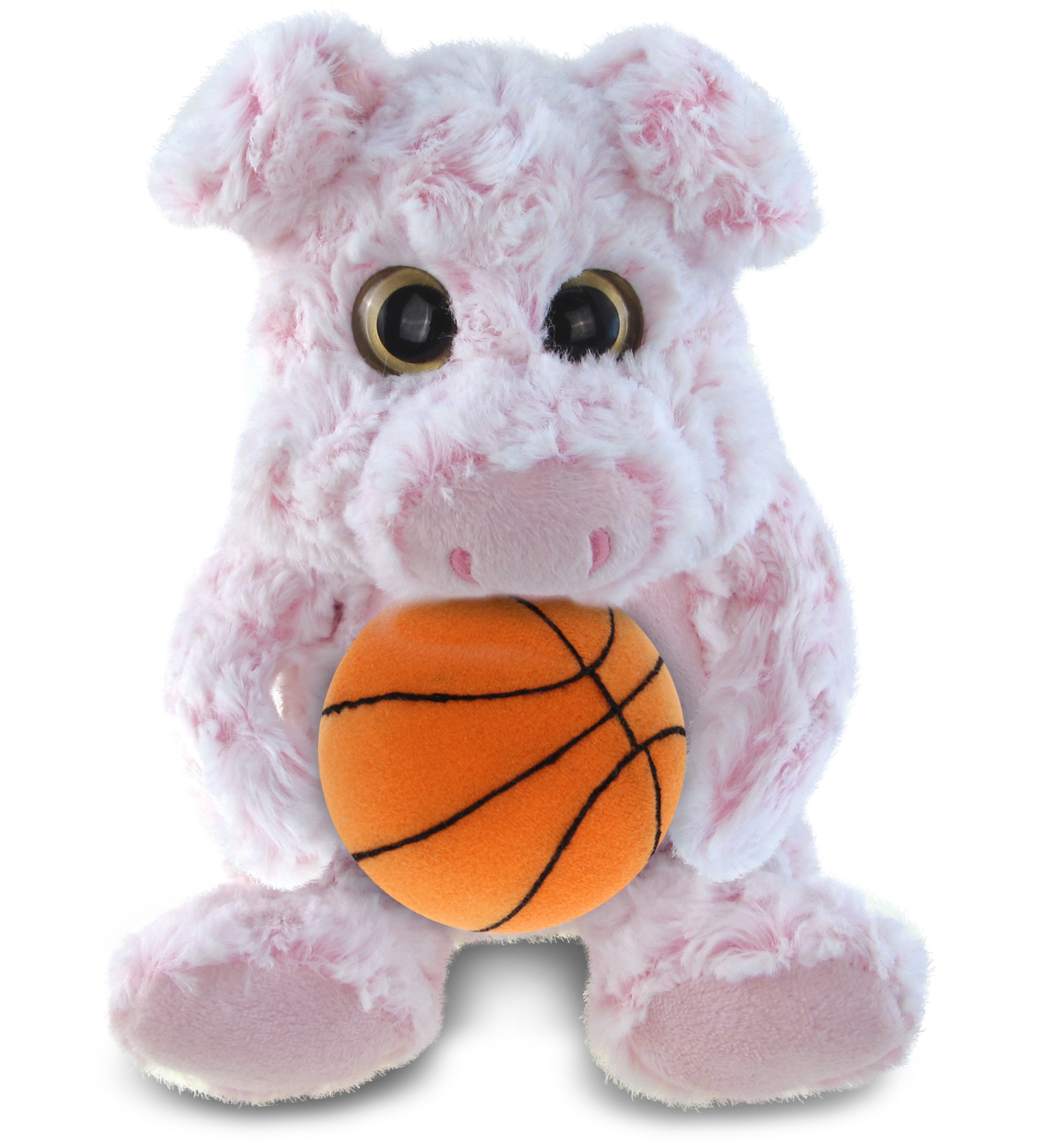 PLUSH BASKETBALL - SUPER-SOFT PLUSH - SITTING PIG