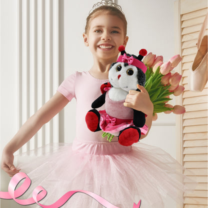 SUPER-SOFT PLUSH - SITTING LADYBUG WITH BALLERINA DRESS UP