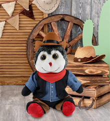 SUPER-SOFT PLUSH - SITTING LADYBUG With COWBOY Dress Up