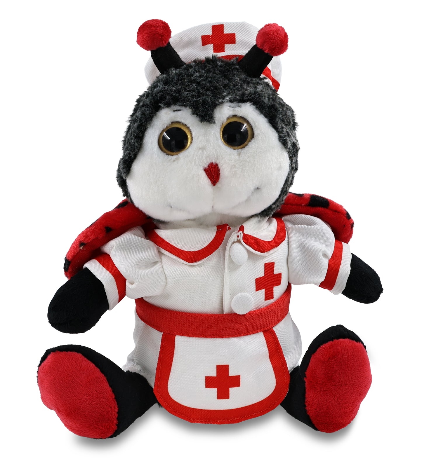 SUPER-SOFT PLUSH - SITTING LADYBUG NURSE