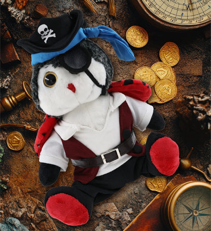 SUPER-SOFT PLUSH - SITTING LADYBUG PIRATE DRESS UP