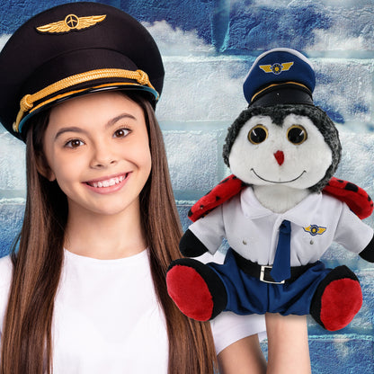 SUPER-SOFT PLUSH - SITTING LADYBUG PILOT DRESS UP