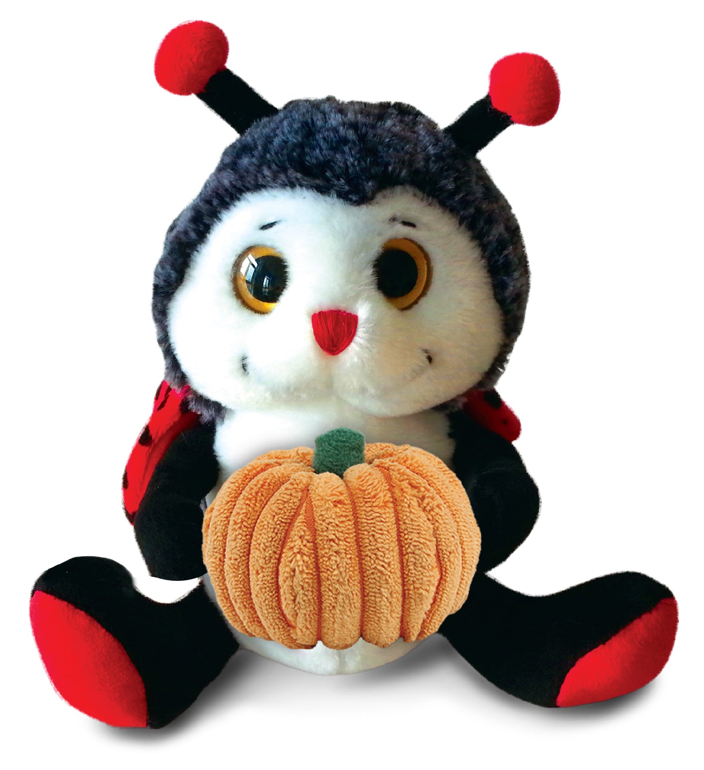 PLUSH PUMPKIN - SUPER-SOFT PLUSH - SITTING LADYBUG