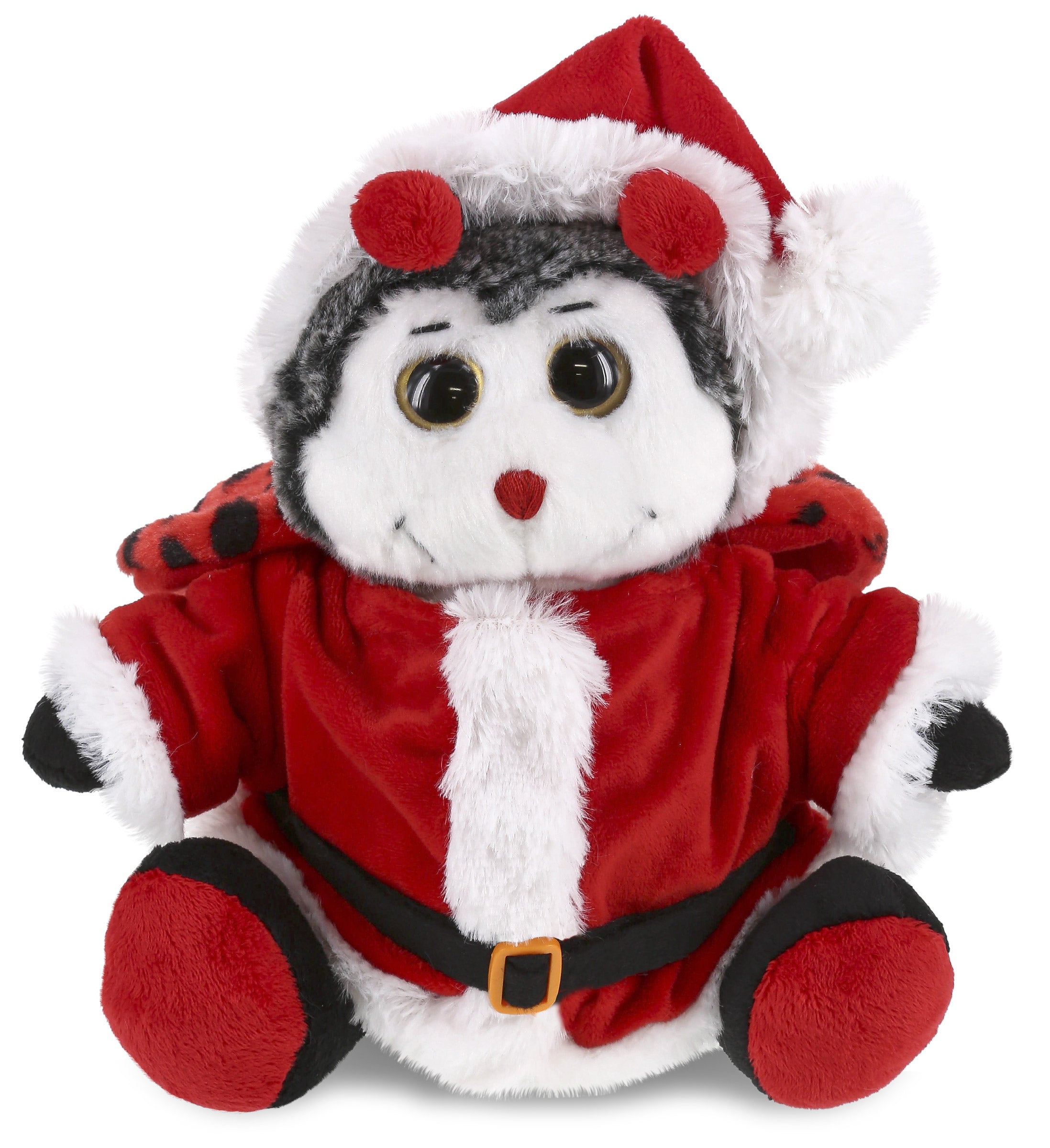 PLUSH SANTA - SUPER-SOFT PLUSH - SITTING LADYBUG