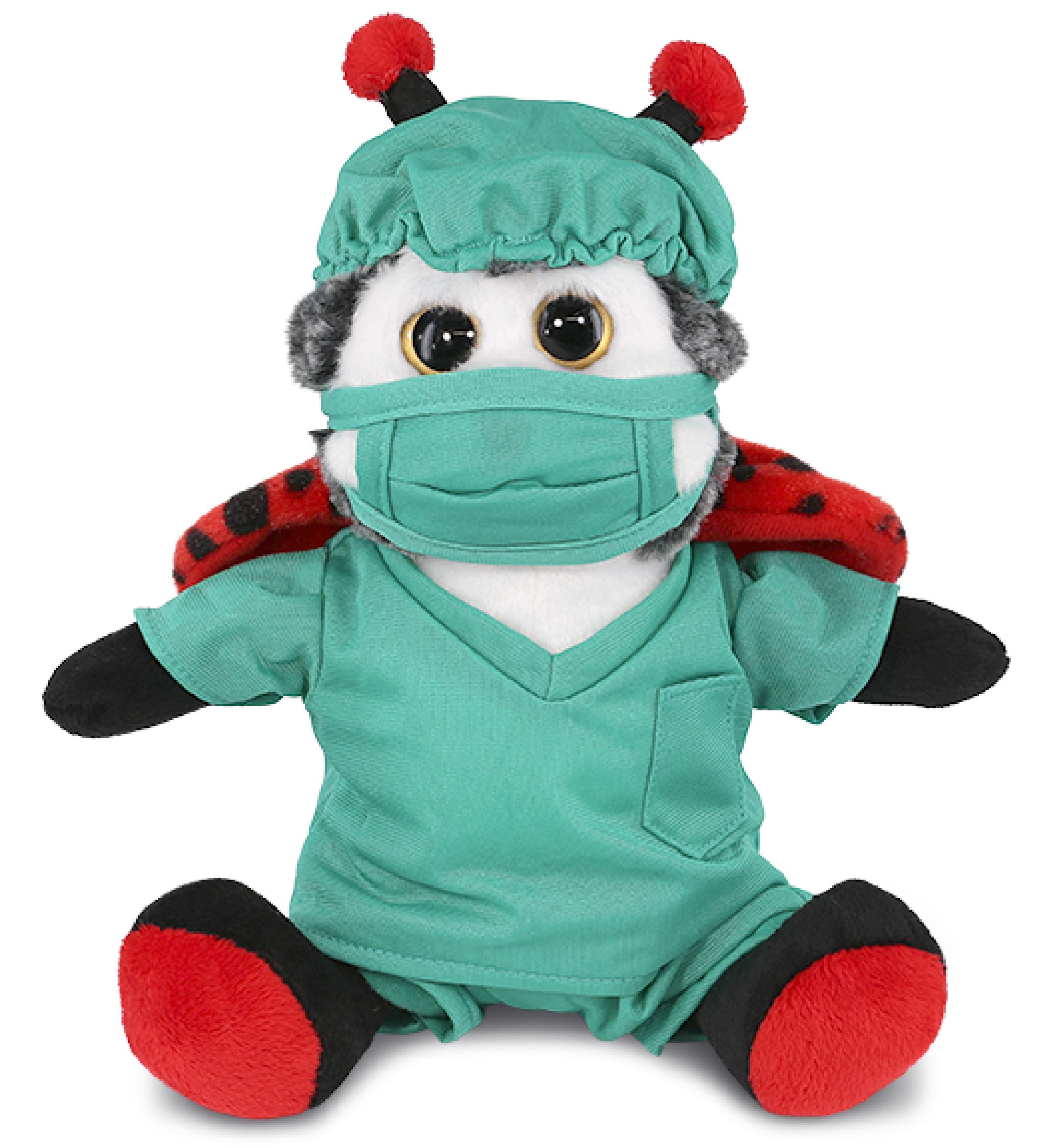 PLUSH DOCTOR - SUPER-SOFT PLUSH - SITTING LADYBUG