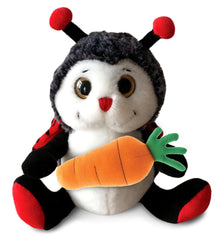 DolliBu Happy Easter Soft Plush Sitting Ladybug with Carrot Plush - 9 Inches