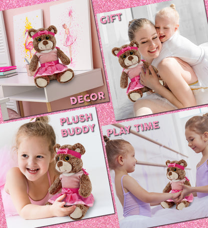 SUPER-SOFT PLUSH - SITTING BROWN BEAR Ballerina