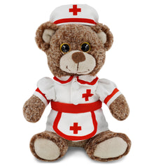 SUPER-SOFT PLUSH - SITTING BROWN BEAR NURSE DRESS UP