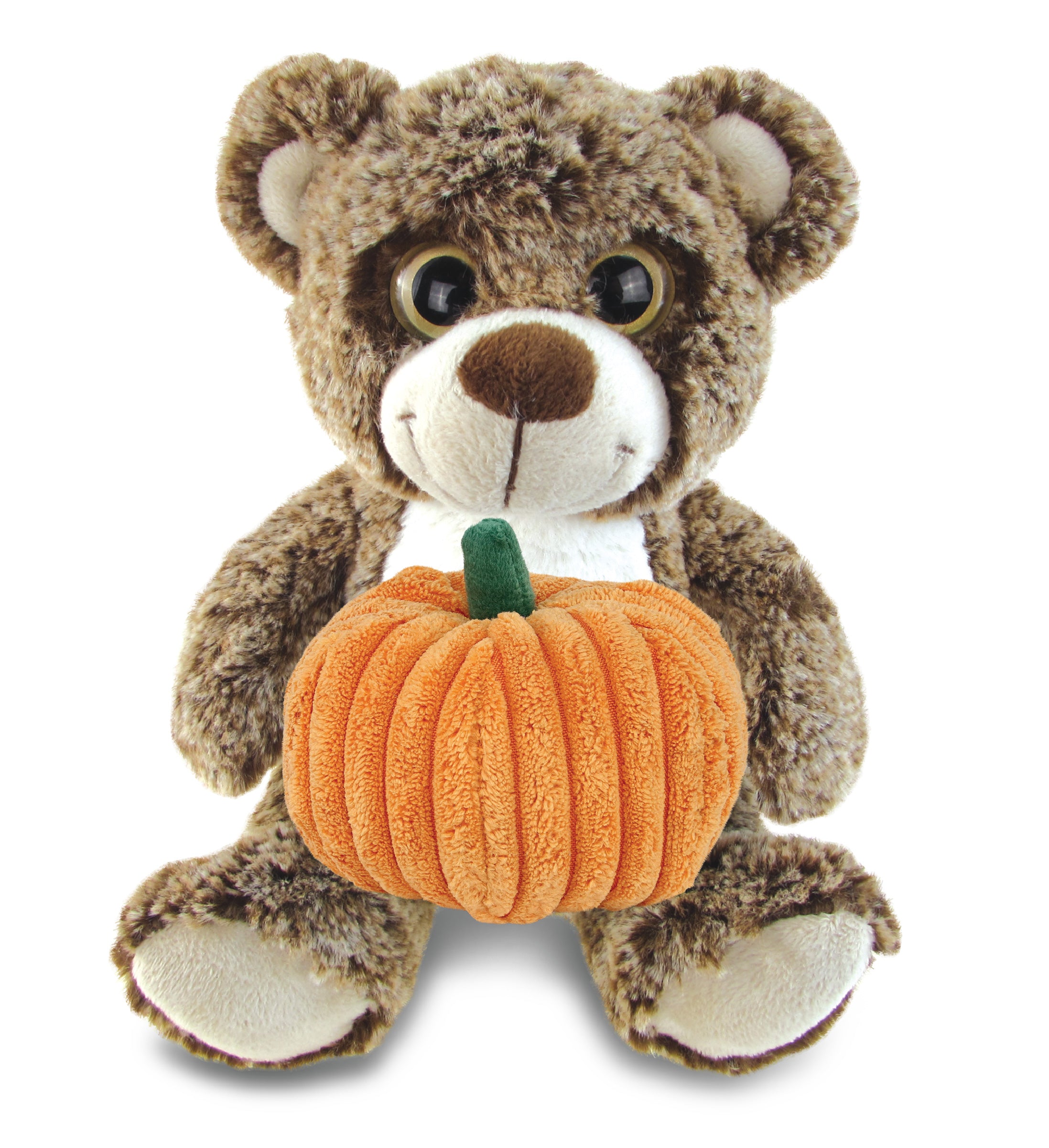 PLUSH PUMPKIN - SUPER-SOFT PLUSH - SITTING BROWN BEAR
