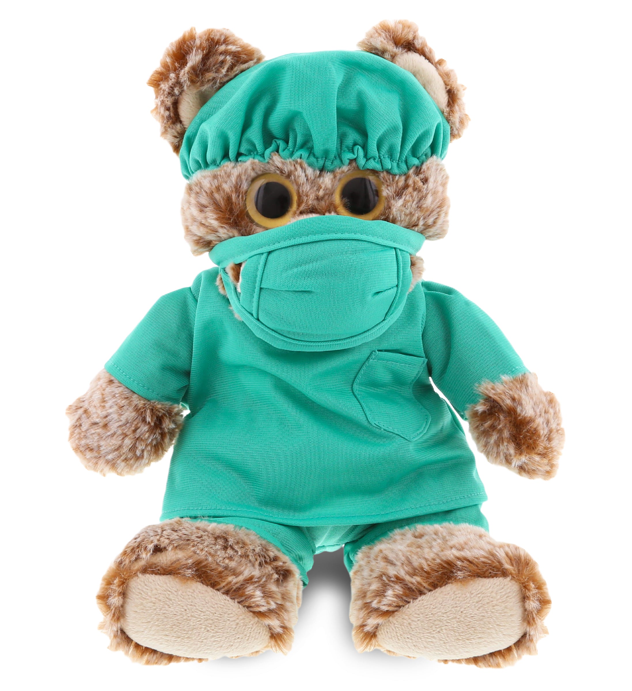 PLUSH DOCTOR - SUPER-SOFT PLUSH - SITTING BROWN BEAR