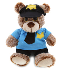 PLUSH POLICE - SUPER-SOFT PLUSH - SITTING BROWN BEAR