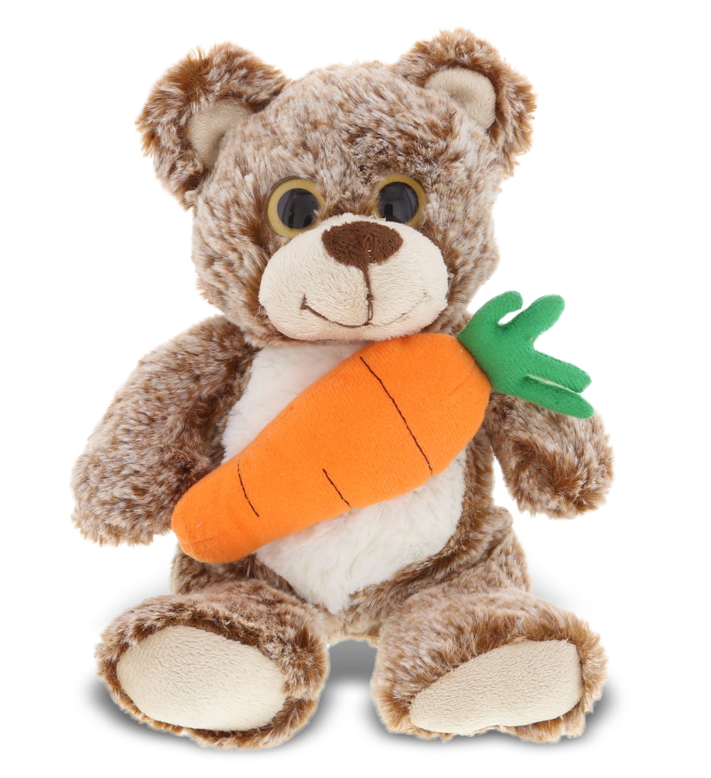 PLUSH CARROT - SUPER-SOFT PLUSH - SITTING BROWN BEAR