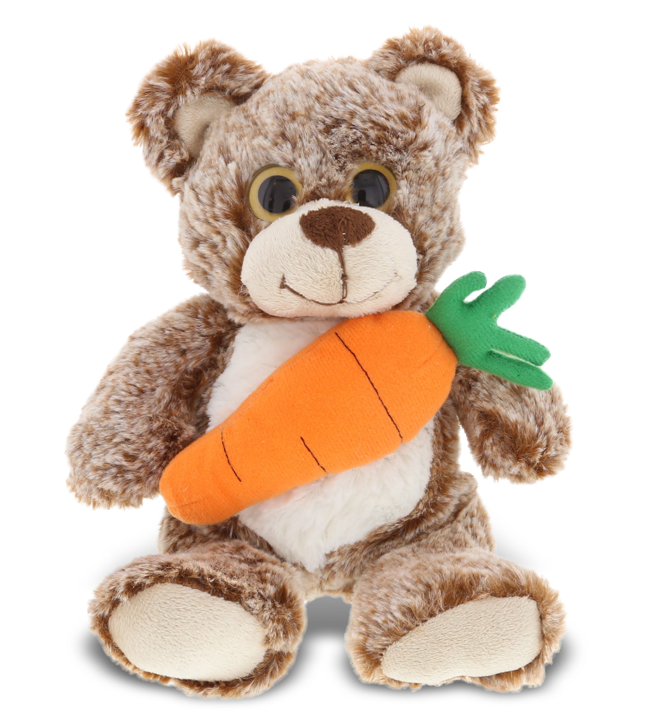 PLUSH CARROT - SUPER-SOFT PLUSH - SITTING BROWN BEAR