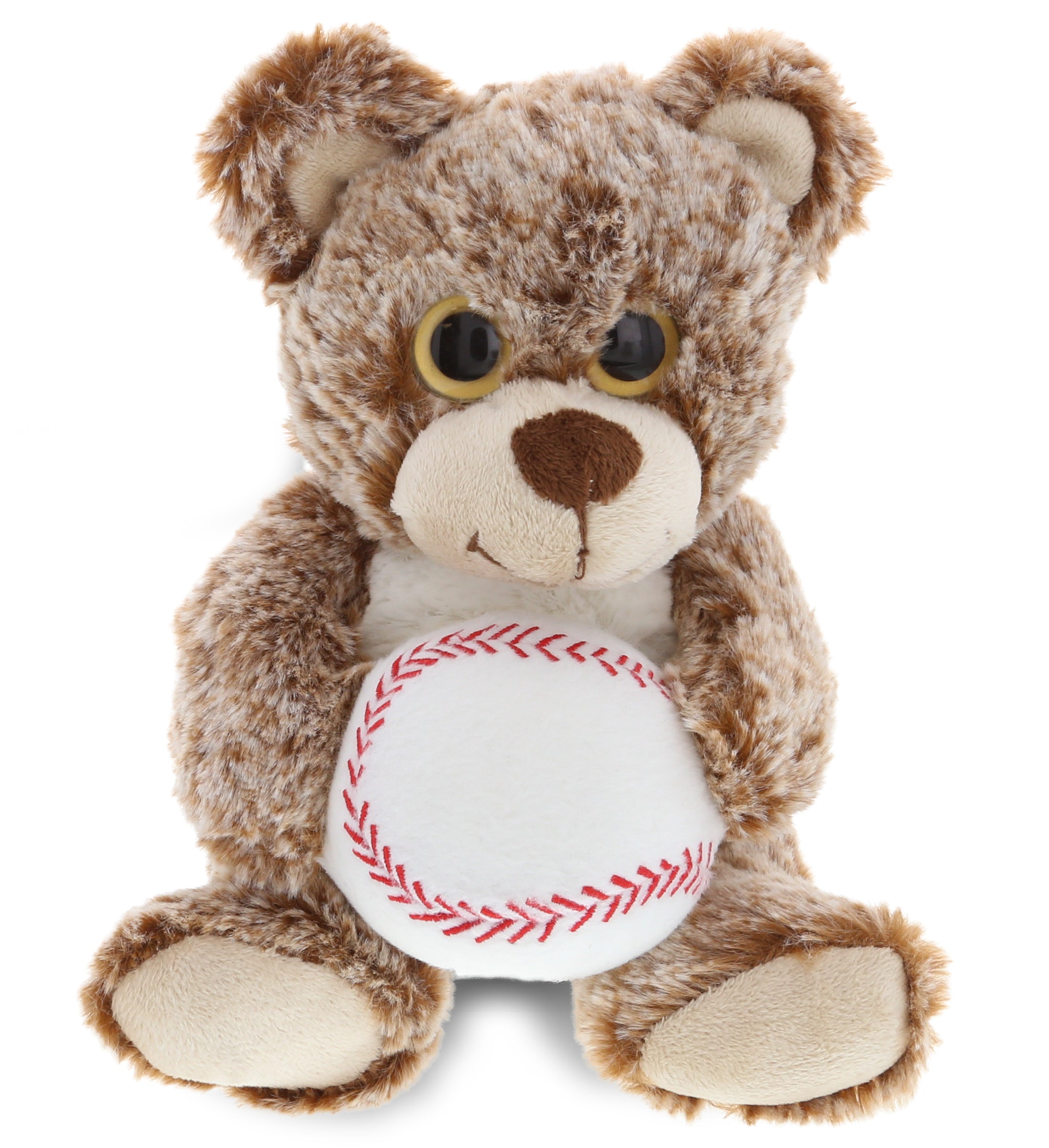 PLUSH BASEBALL - SUPER-SOFT PLUSH - SITTING BROWN BEAR