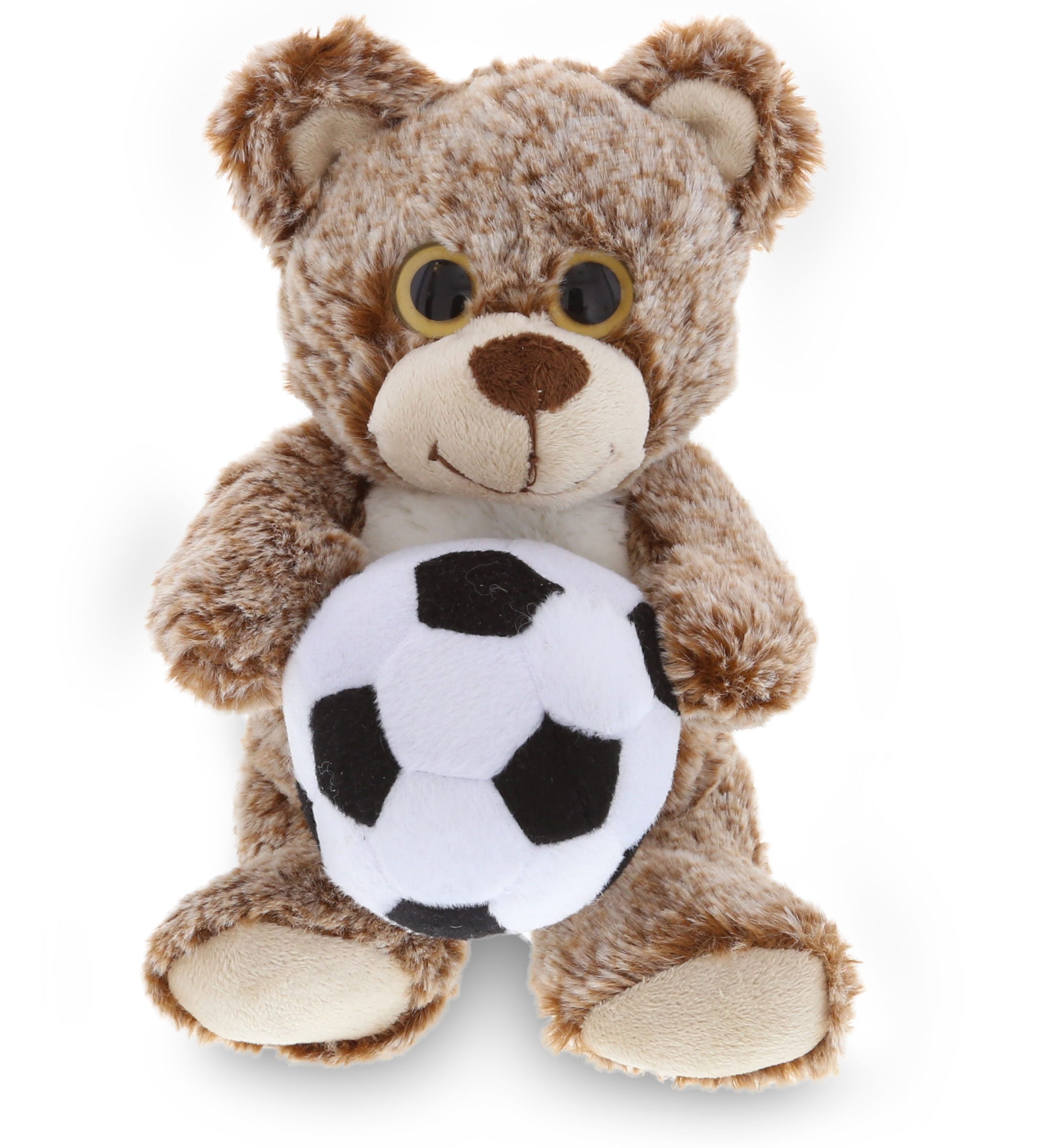 PLUSH SOCCER BALL - SUPER-SOFT PLUSH - SITTING BROWN BEAR