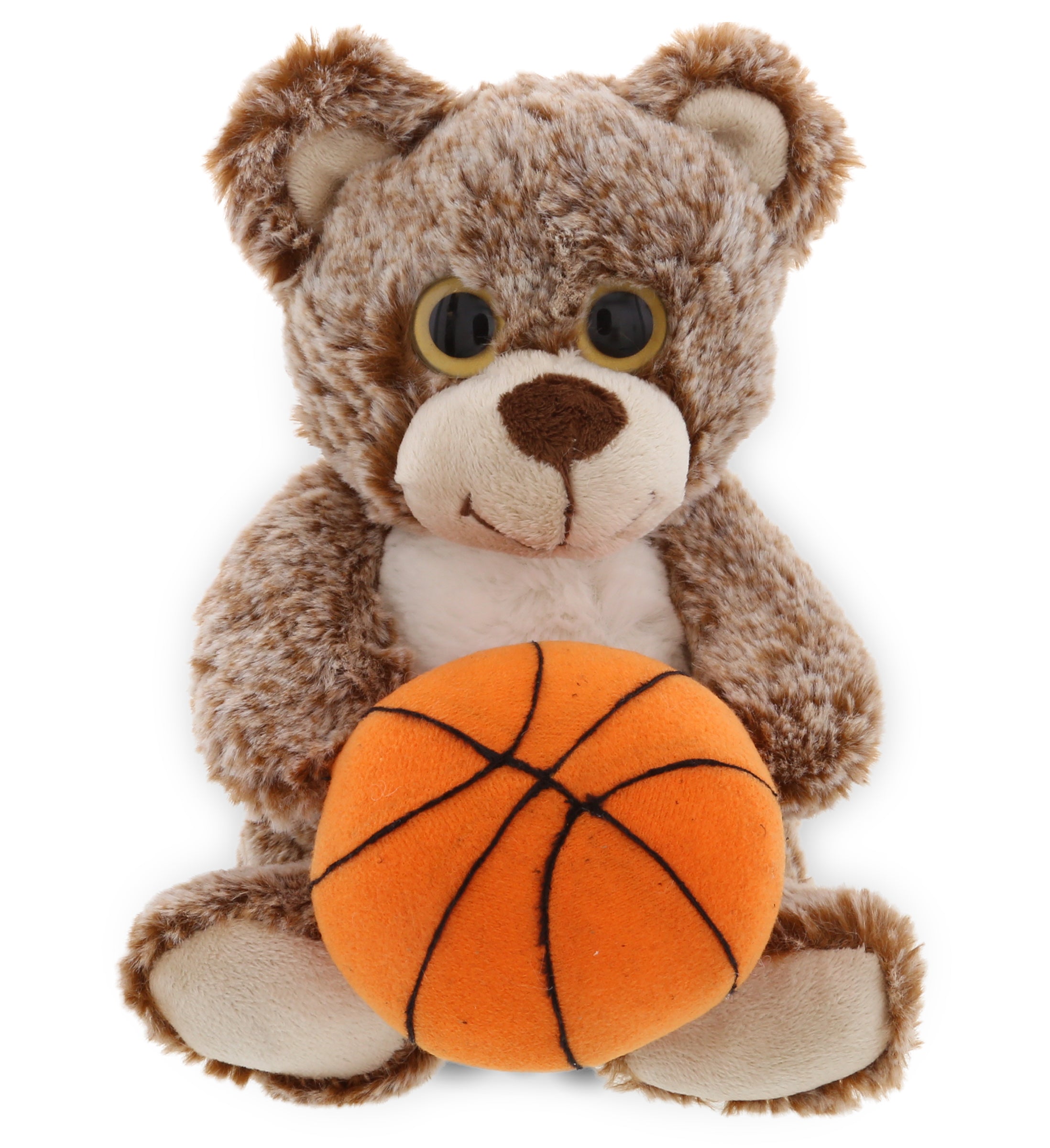 PLUSH BASKETBALL - SUPER-SOFT PLUSH - SITTING BROWN BEAR